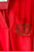 Elegantná blúzka s krajkou na rukávoch - červená